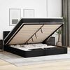 vidaXL Ottoman bed met matras 160x200cm kunstleer zwart