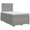 vidaXL Boxspringbed met matras Lichtgrijs 120 x 200 cm Stof