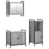 vidaXL Badkamerkastenset 3 st Grijs Sonoma 40 x 36 x 99,5 cm