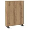 vidaXL Opbergtrolley smal 48x13x68 cm bewerkt hout artisanaal eiken