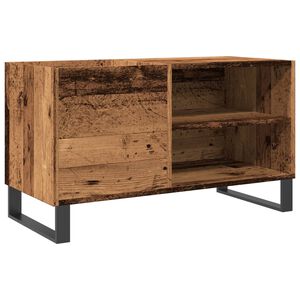 vidaXL Platenkast 84,5x38x48 cm bewerkt hout oud houtkleurig