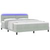 vidaXL Boxspring bed met hoofdeinde Lichtgrijs 180 x 200 cm Fluweel