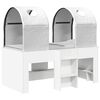 vidaXL Bed met Tunnel 3 st Wit Bewerkt hout