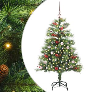 vidaXL Kunstkerstboom 150 LED's Warmwit PVC en Metaal Groen