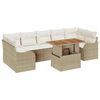 vidaXL Tuin Sofa Set met opslag 8 pcs Beige Poly riet