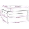 vidaXL Tuinbank 2-zits met crèmekleurige kussens massief grenenhout