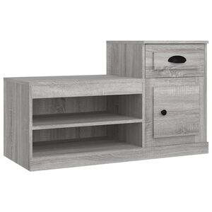 vidaXL Schoenenkast 100x42x60 cm bewerkt hout grijs sonoma eikenkleur