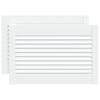 vidaXL Kastdeuren met lamellen 2 st 39,5x59,4 cm grenenhout wit