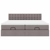 vidaXL Ottoman bed met matrassen 160x200cm stof taupe