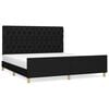 vidaXL Bedframe zonder matras stof zwart 160x200 cm