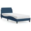 vidaXL Bed met matras "Dover" stof blauw 80x200 cm