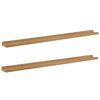 vidaXL Wandplank 2 st Bruin 100 x 9 x 3 cm Bewerkt hout