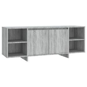 vidaXL Tv-meubel 130x35x50 cm bewerkt hout grijs sonoma eikenkleurig