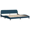 vidaXL Bed met matras "Hanko" fluweel blauw 200x200 cm