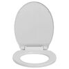 vidaXL Toiletbril soft-close ovaal lichtgrijs