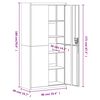 vidaXL Archiefkast 90x40x220 cm staal wit