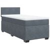 vidaXL Boxspring met matras fluweel donkergrijs 100x200 cm
