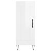 vidaXL Hoge kast 34,5x34x180 cm bewerkt hout hoogglans wit