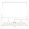 vidaXL Kinderbedframe 70x140 cm massief grenenhout wit