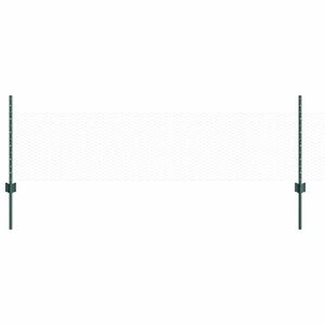 vidaXL zeshoekig gaasgek met palen 10 x 0,5 m PVC-Coated Staal Groen