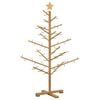 vidaXL Houten kerstboom met standaard Bruin 125 cm Massief grenenhout