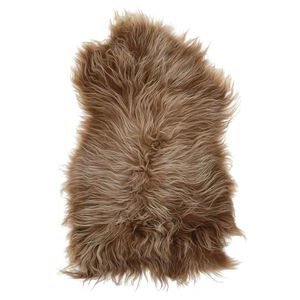 vidaXL Stoelhoes IJslander schapenvacht 70x110 cm bruin