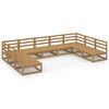 vidaXL 9-delige Loungeset massief grenenhout