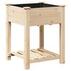 vidaXL Plantenbak Beige 60,5 x 60 x 76,5 cm Massief Vurenhout