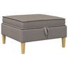 vidaXL Sofa Kruk met Opslag Taupe 70 x 70 x 40 cm Stof