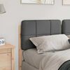 vidaXL Gestoffeerd hoofdbord Bruin en Licht Grijs 140 cm