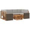 vidaXL Buiten bankenset 7 pcs Naturel en lichtgrijs Massief Acaciahout