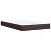 vidaXL Boxspring met matras stof donkerbruin 120x200 cm