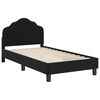 vidaXL Bedframe voor kinderen met hoofdbord Zwart 80 x 160 cm Fluweel