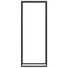 vidaXL Haardhoutrek Matzwart 80x28x222 cm Staal
