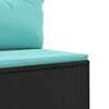 vidaXL 9-delige Loungeset met kussens poly rattan zwart
