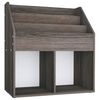 vidaXL Kindertijdschriftenrek 71x30x78,5 cm hout grijs en eikenkleur