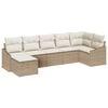 vidaXL Tuin Sofa Set 7 st Beige en Cr&egrave;me poly rattan