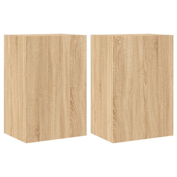 vidaXL Tv-wandmeubels 2 st 40,5x30x60 cm hout sonoma eikenkleurig
