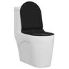 vidaXL Toiletzitting Verstelbaar Zwart 48,5 x 36 x 5 cm Polypropyleen