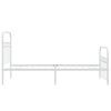 vidaXL Bedframe met hoofd- en voeteneinde metaal wit 90x200 cm