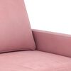 vidaXL 3-delige Loungeset met kussens fluweel roze