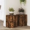 vidaXL Plantenstandaards 2 st 25x25x35 cm bewerkt hout gerookt eiken