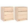 vidaXL Nachtkastjes 2 st 50x34x50 cm massief grenenhout