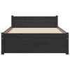 vidaXL Bedframe massief hout zwart 90x190 cm
