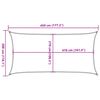 vidaXL Zonnezeil 160 g/m&sup2; rechthoekig 3x4,5 m HDPE lichtgrijs