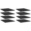 vidaXL Wandschappen 8 st 40x50x1,5 cm bewerkt hout hoogglans zwart