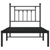 vidaXL Bedframe met hoofdbord metaal zwart 90x200 cm