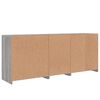 vidaXL Dressoir met LED-verlichting 162x37x67 cm grijs sonoma