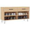 vidaXL Schoenenbank 102x35x55 cm bewerkt hout sonoma eikenkleurig