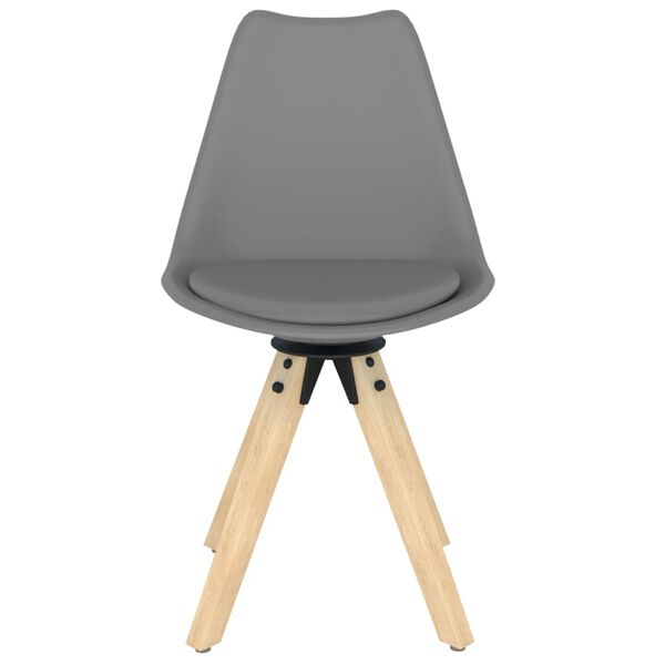 vidaXL Eetkamerstoelen draaibaar 2 st PP grijs